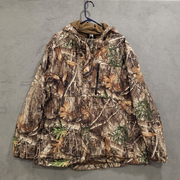 Realtree Edge Camouflage Hooded Hunting Jacket Men's Size 3XL Scent-Factor